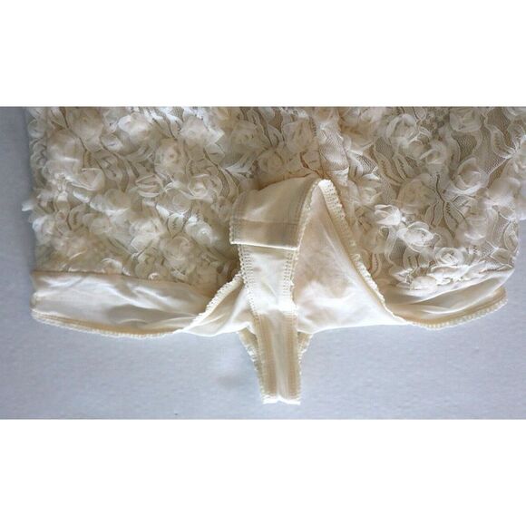 Intimately x Free People Women's Sz L Ivory 2 Hot 2 Handle Semi-Sheer Bodysuit - Picture 3 of 7